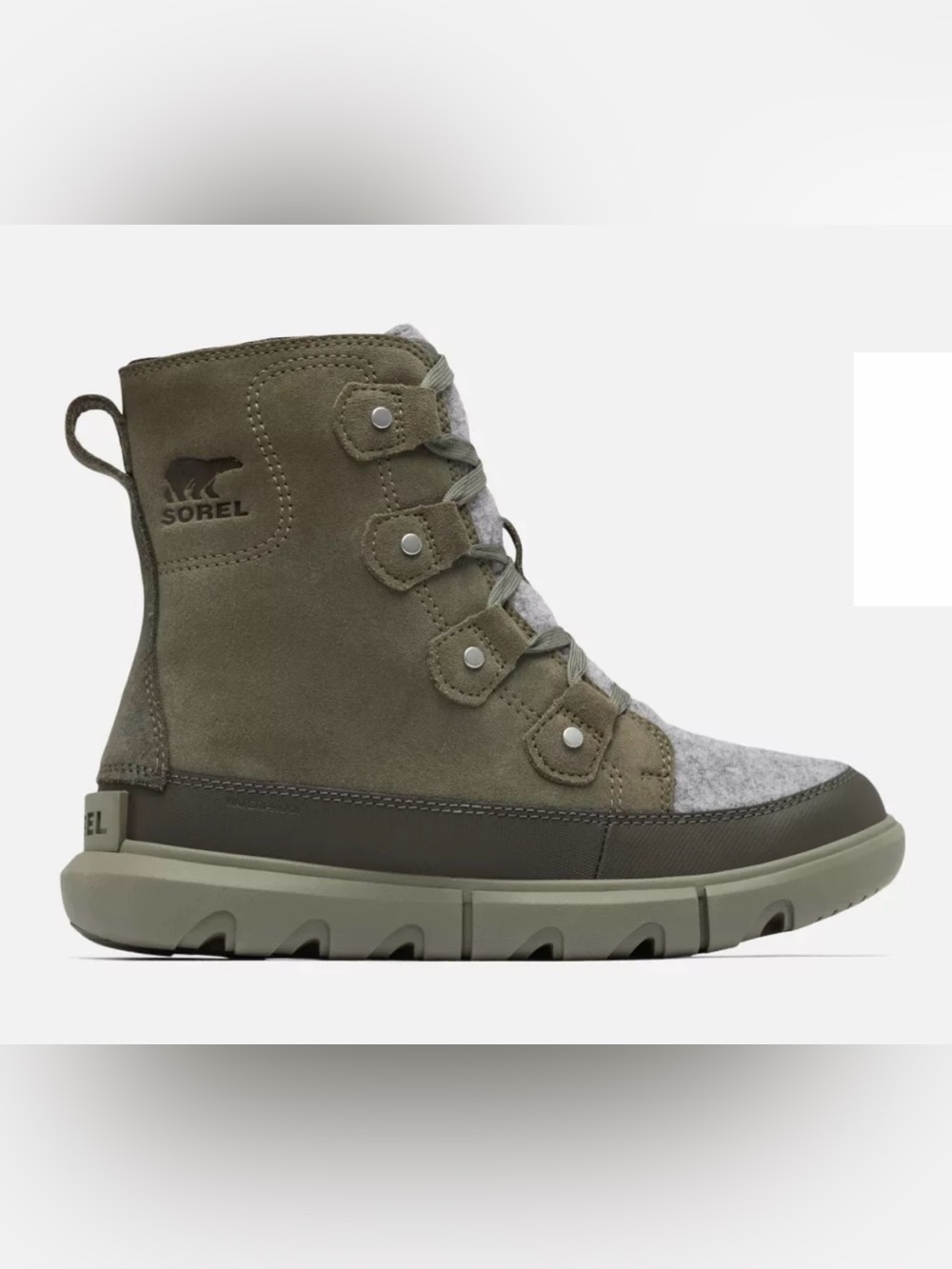 NWT Sorel Gray EXPLORER Suede Winter Boots - Men's size 11